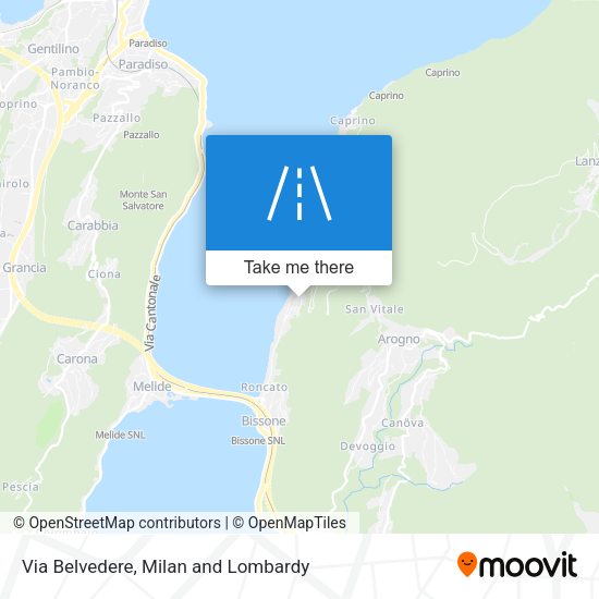 Via Belvedere map