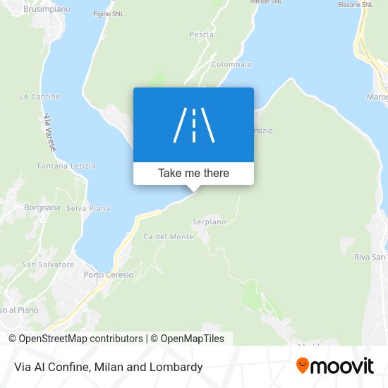Via Al Confine map