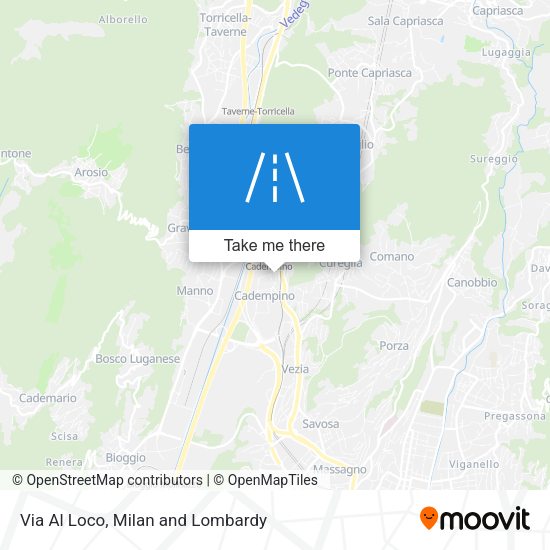 Via Al Loco map