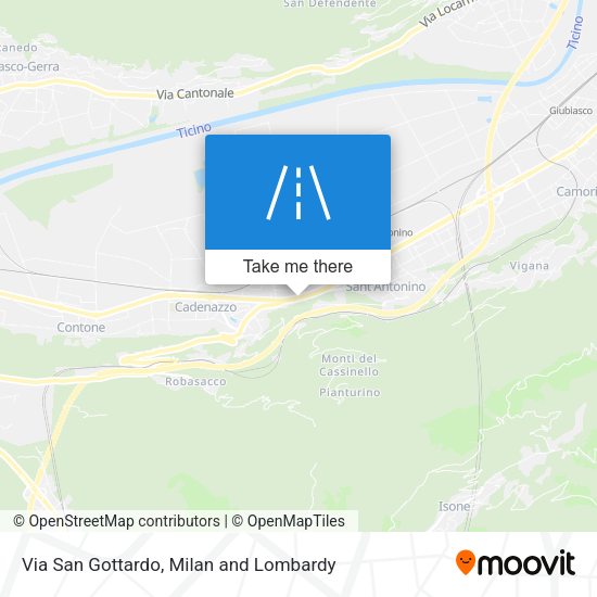 Via San Gottardo map