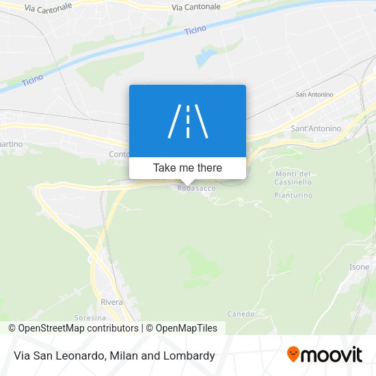 Via San Leonardo map