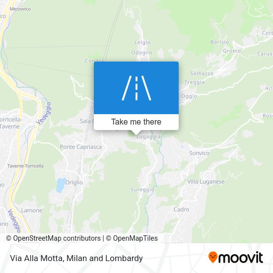 Via Alla Motta map
