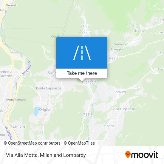 Via Alla Motta map