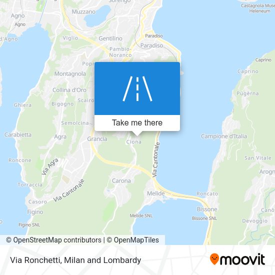 Via Ronchetti map