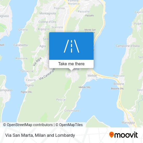 Via San Marta map