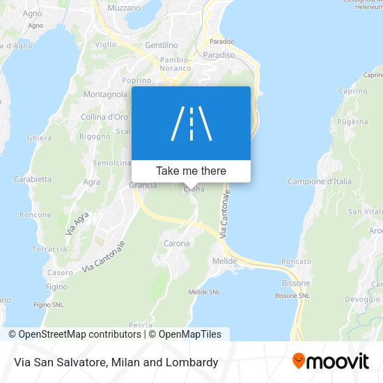 Via San Salvatore map