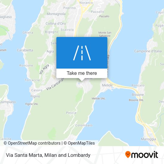Via Santa Marta map