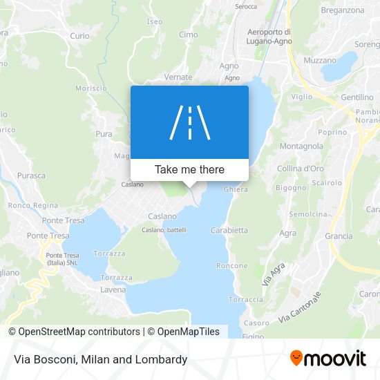 Via Bosconi map