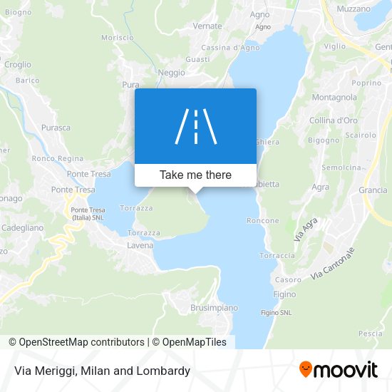 Via Meriggi map