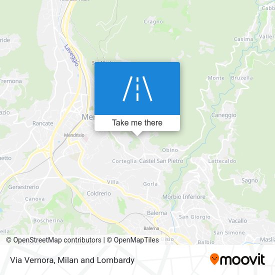 Via Vernora map