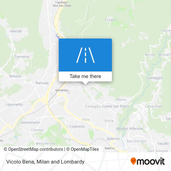 Vicolo Bena map