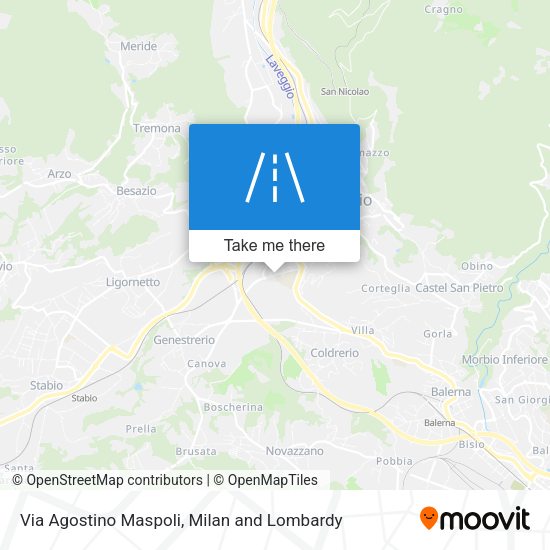 Via Agostino Maspoli map
