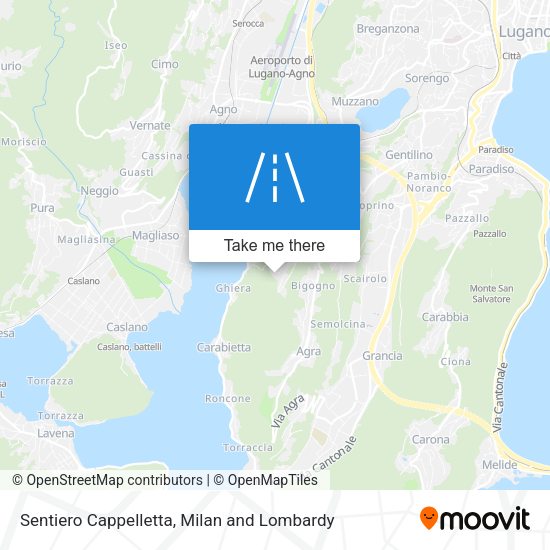 Sentiero Cappelletta map