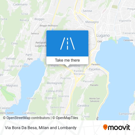 Via Bora Da Besa map