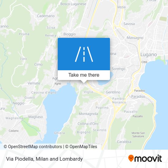 Via Piodella map