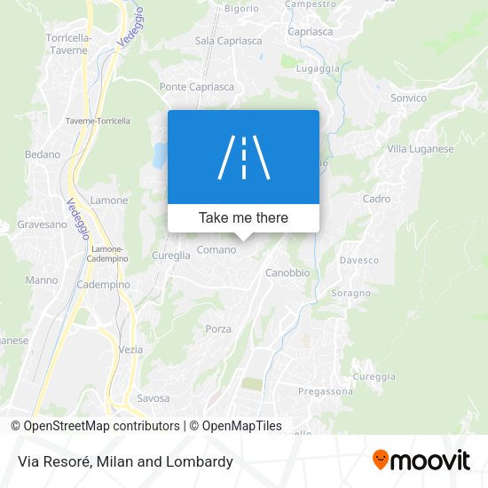 Via Resoré map