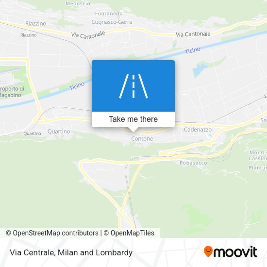 Via Centrale map