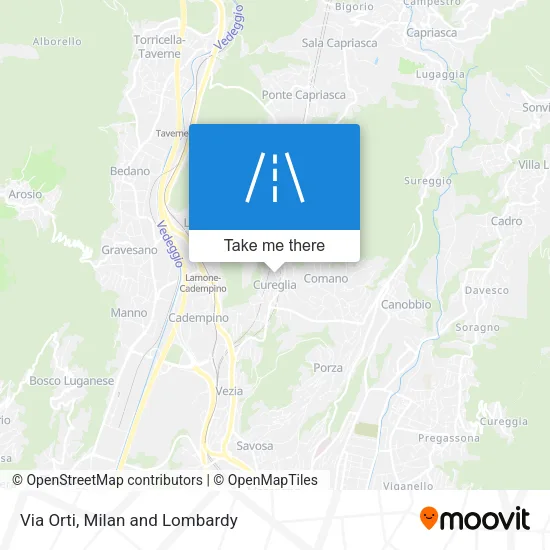 Via Orti map