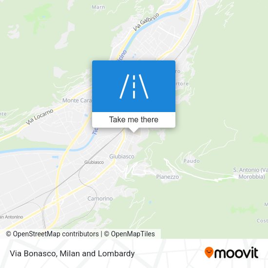 Via Bonasco map