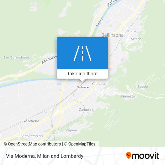 Via Moderna map