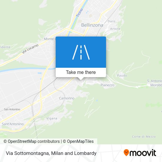 Via Sottomontagna map