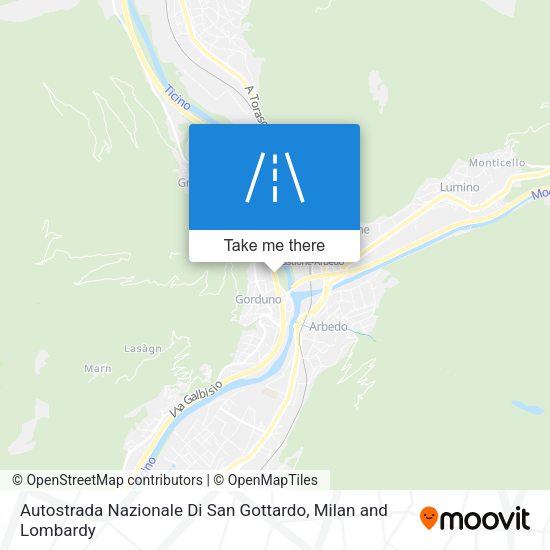Autostrada Nazionale Di San Gottardo map