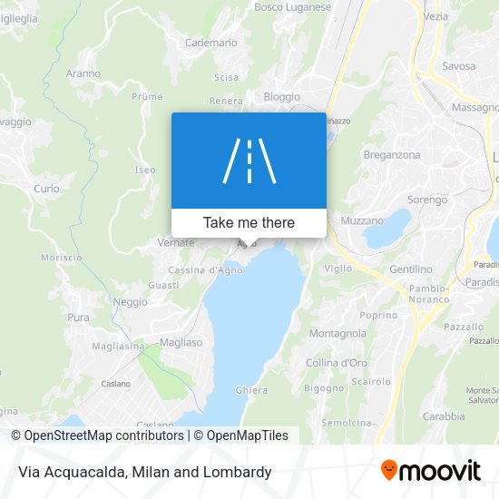Via Acquacalda map