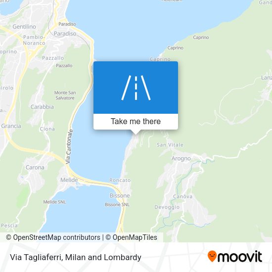 Via Tagliaferri map