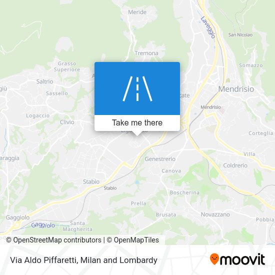Via Aldo Piffaretti map