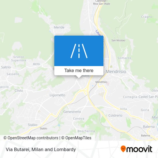 Via Butarei map