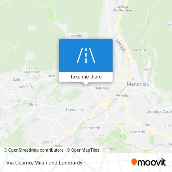 Via Césmo map