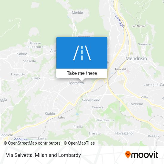 Via Selvetta map