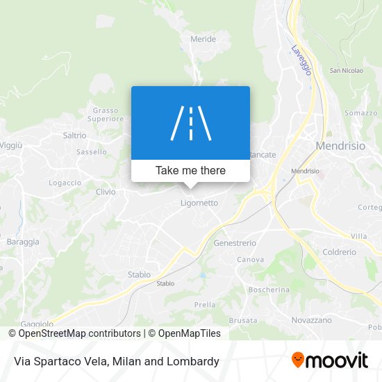 Via Spartaco Vela map