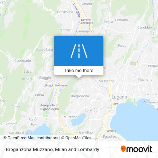 Breganzona Muzzano map