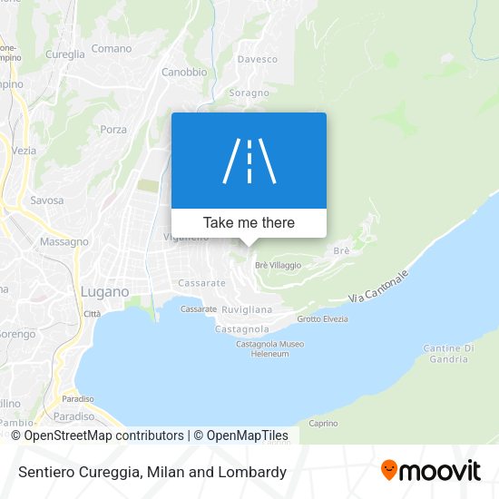 Sentiero Cureggia map