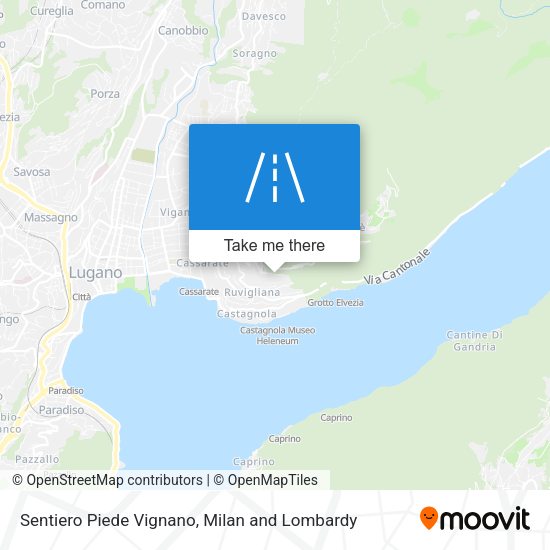 Sentiero Piede Vignano map