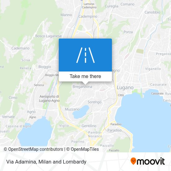 Via Adamina map