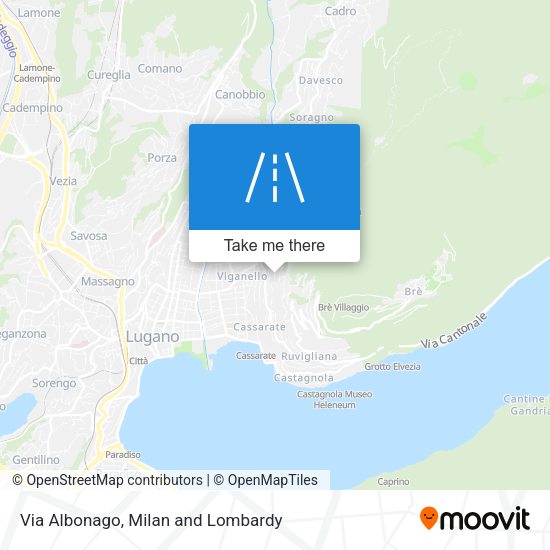 Via Albonago map