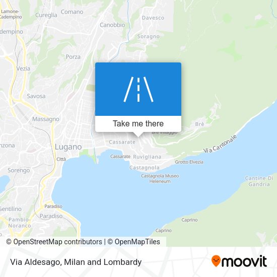 Via Aldesago map