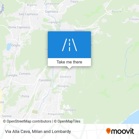 Via Alla Cava map
