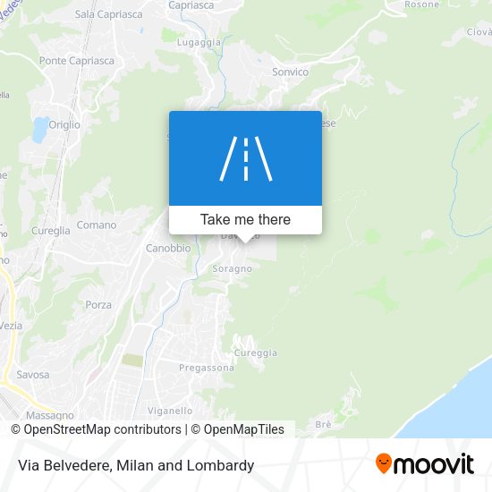 Via Belvedere map