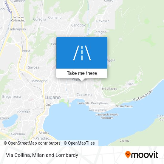 Via Collina map