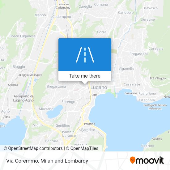 Via Coremmo map