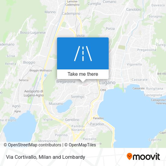 Via Cortivallo map