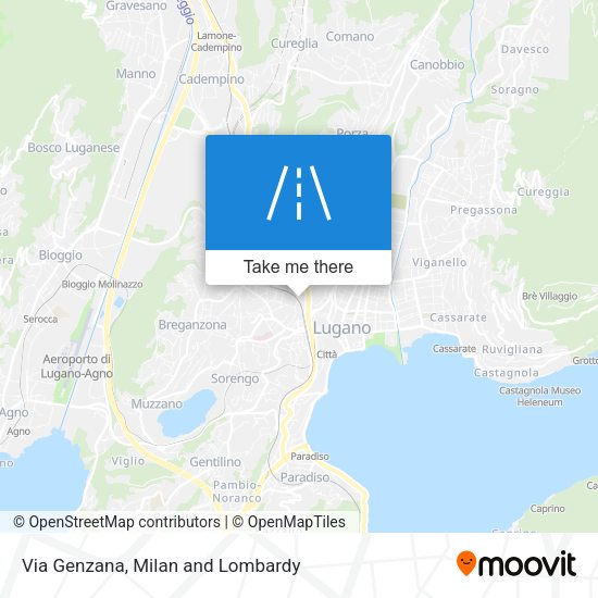 Via Genzana map