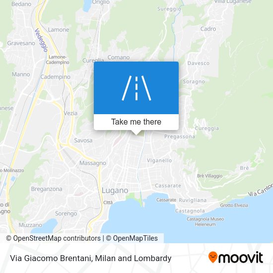 Via Giacomo Brentani map