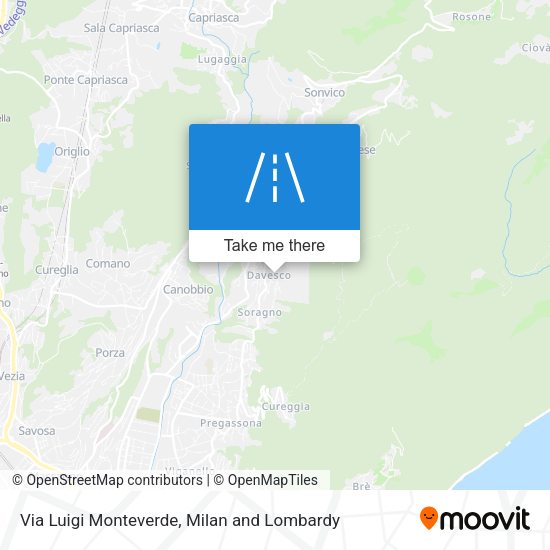 Via Luigi Monteverde map