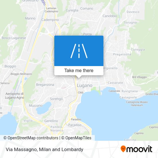 Via Massagno map
