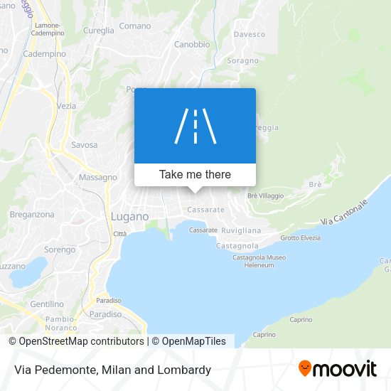 Via Pedemonte map