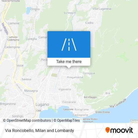 Via Roncobello map